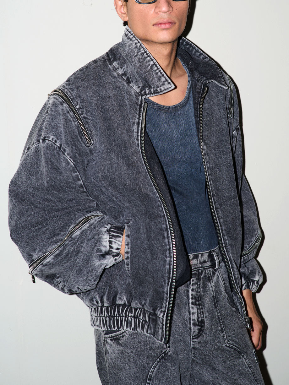 ジャケット・アウター no mass prod cropped moto denim jacket L Madden NYC Women's Edgy Cropped Denim Moto Jacket, XXS-XXL